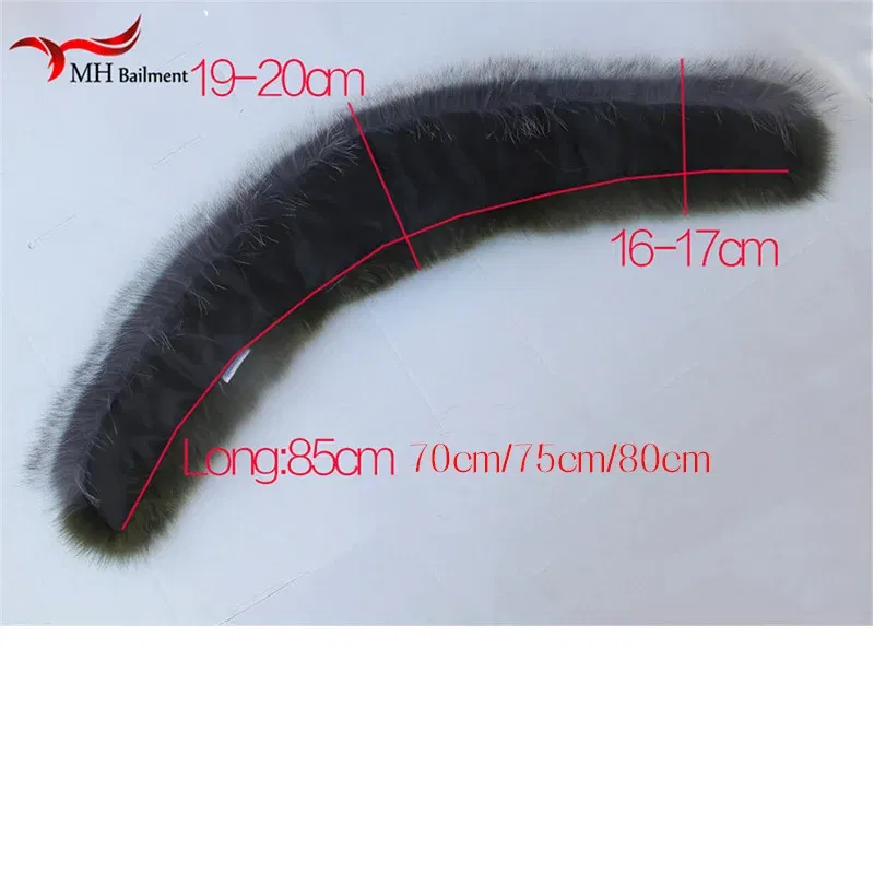 Color: GRAY, Size: XS - 100% Real Raccoon Fur Scarf Coat Collar Ladies Winter Luxury Authentic Raccoon Warm Neck Shawl Coat Collar Furry Shawl Women