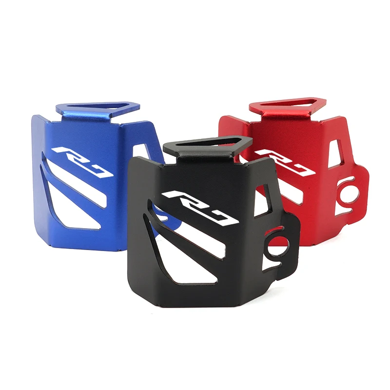 Color: Dark Grey - YZF-R7 Rear Brake Fluid Reservoir Guards For YAMAHA YZF R7 YZFR7 2021 - 2024 2023 Motorcycle Brake Cylinder Pump Cover Protector