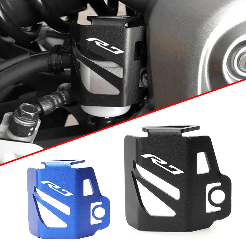 Color: Dark Grey - YZF-R7 Rear Brake Fluid Reservoir Guards For YAMAHA YZF R7 YZFR7 2021 - 2024 2023 Motorcycle Brake Cylinder Pump Cover Protector