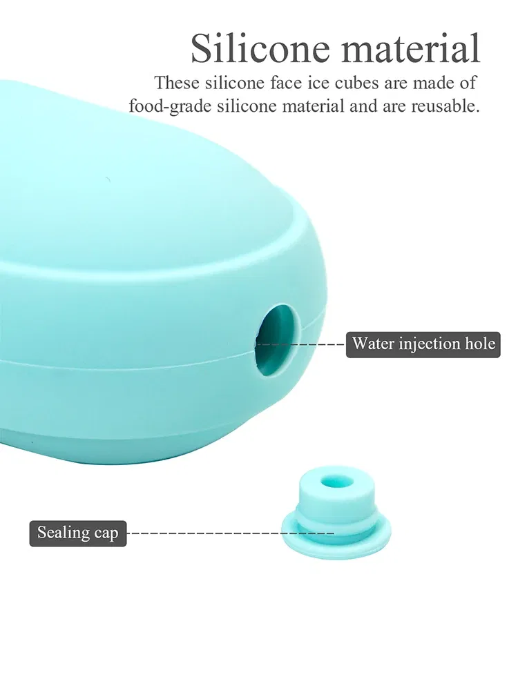 Color: Blue - Silicone Ice Cube Trays Beauty Lifting Ice Ball Face Massager Contouring Eye Roller Facial Treatment Reduce Acne Skin Care Tool