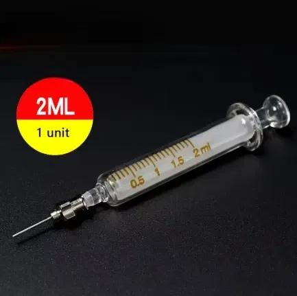 Color: Blue - Glass Syringe 1ml 2ml 5ml 10ml 20ml 30ml Syringe Metal Needle Welding Oil Container Glass Push Rod Mobile Phone Repair Tools