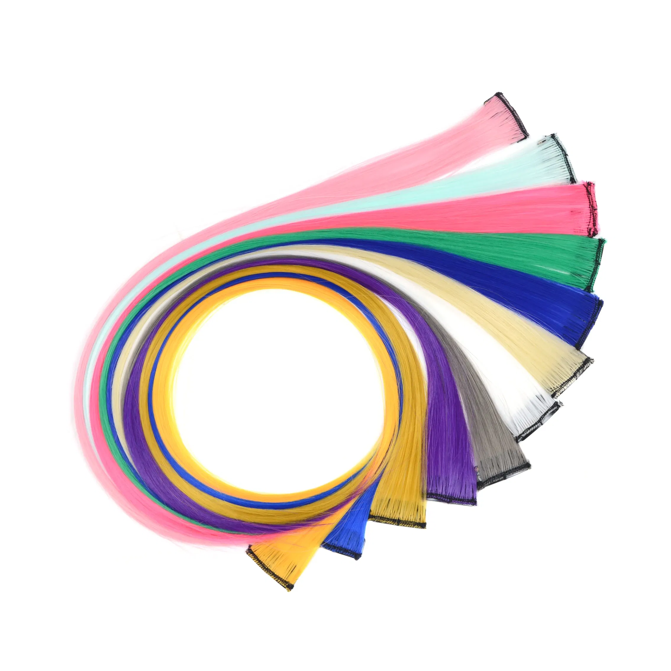 Color: P4/24, Stretched Length: 22inches - 22" Long 37 Colors Synthetic Straight Hairpieces Hair Extensions Anti-flaming Clip In One Piece Synthetic Hair Extension