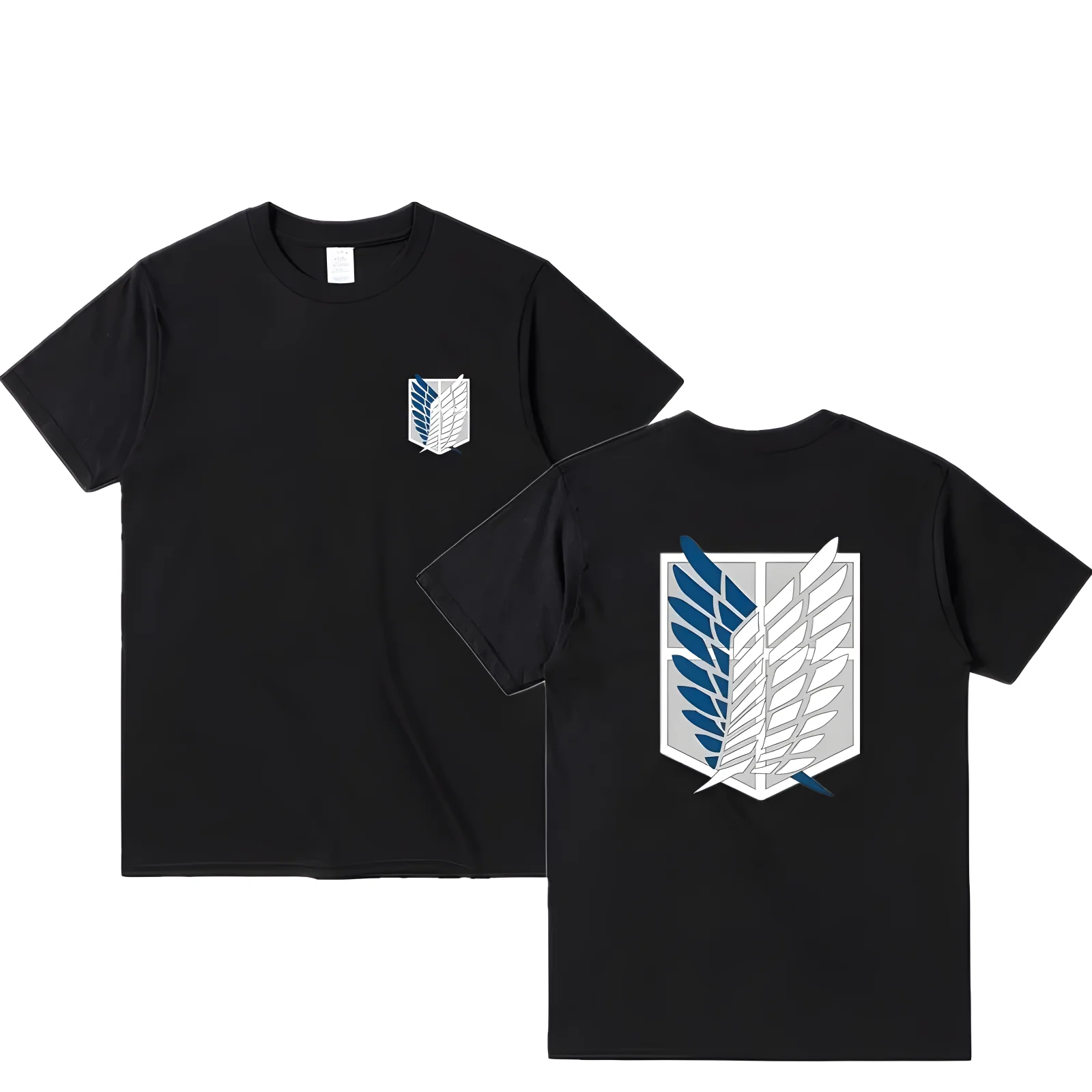 Color: Dark Grey, Size: M - Attack on Titan T-shirt Wings of Freedom Short Sleeve Ackerman Mikasa Eren Jaeger Men Cotton Tops Summer Oversized O-Neck Tee