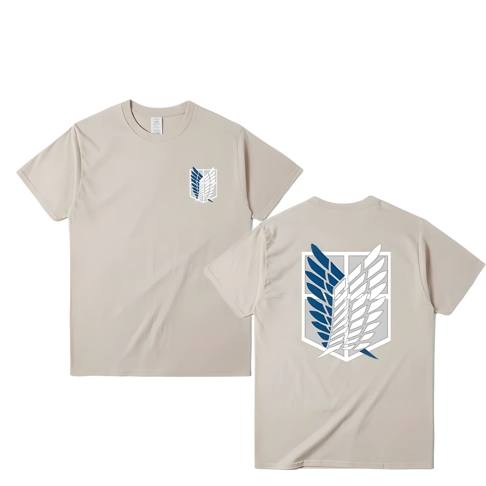 Color: Dark Grey, Size: M - Attack on Titan T-shirt Wings of Freedom Short Sleeve Ackerman Mikasa Eren Jaeger Men Cotton Tops Summer Oversized O-Neck Tee