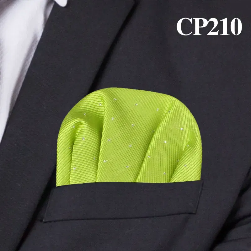 Color: Yellow - Fashion Dots Suits Pocket Square For Men Business Chest Towel Hanky Gentlemen Hankies Classic Suit Napkin Mens Handkerchief