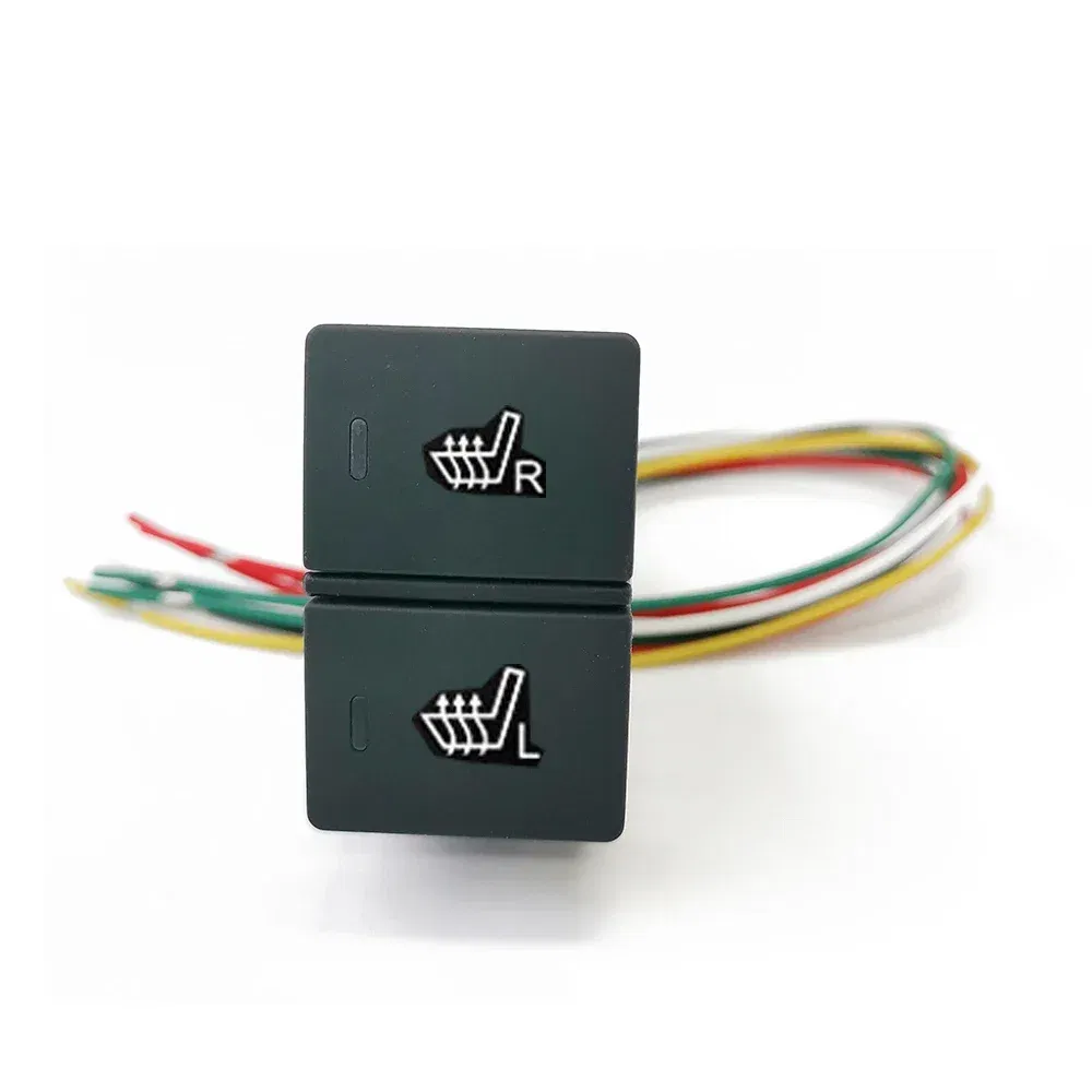 Color: GRAY - LED Light Car Dual Switch Front Fog Light Steering Wheel Heating Button With Wire For Honda CRV URV AVANCIER CITY Accessories