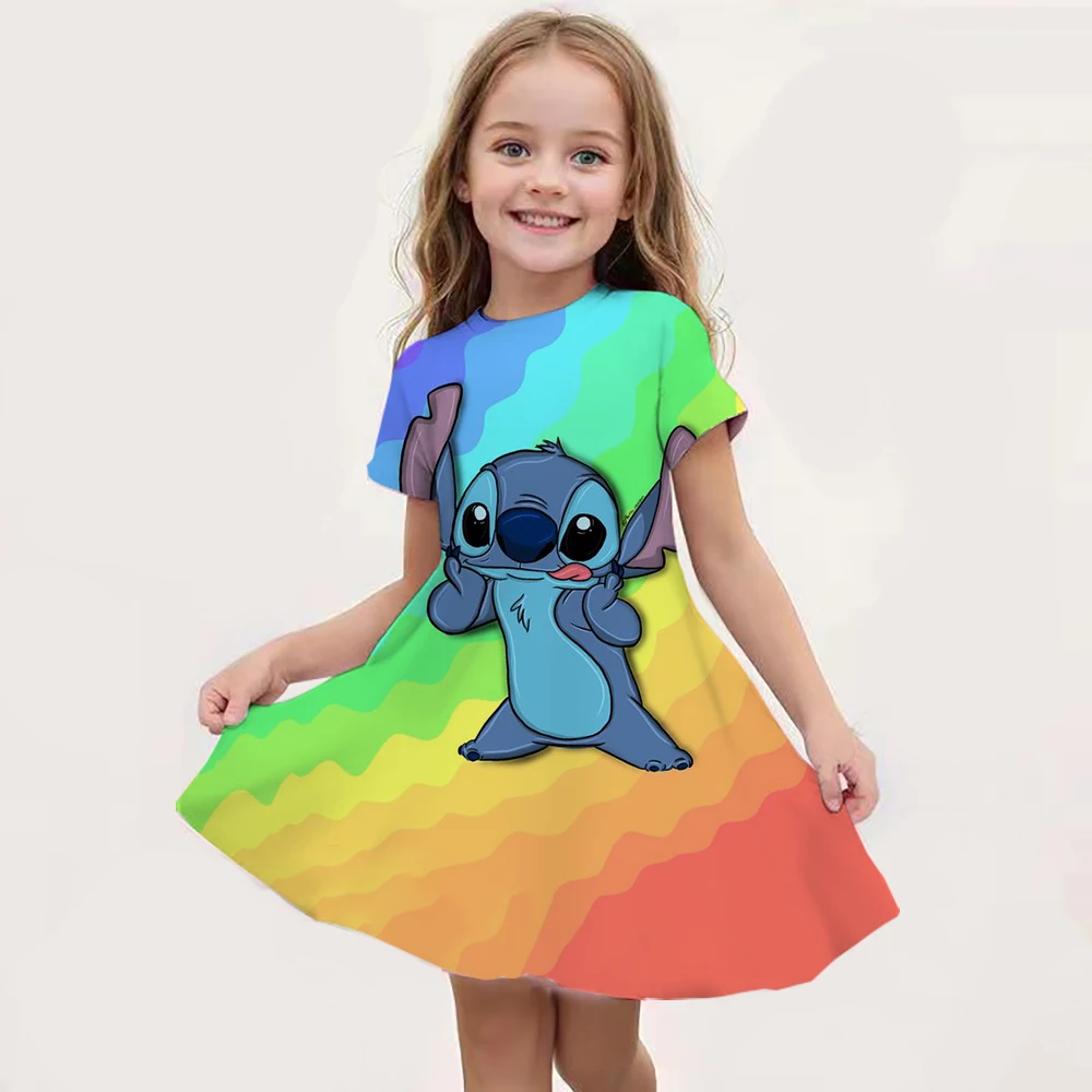Color: Gold, Ships From: CHINA, Kid Size: 4T - Hot Sale Kids Girl Cosplay Snow Queen Top Disney Lilo & Stitch Princess Dress for 2-14 Years Girls Birthday Party Dresses