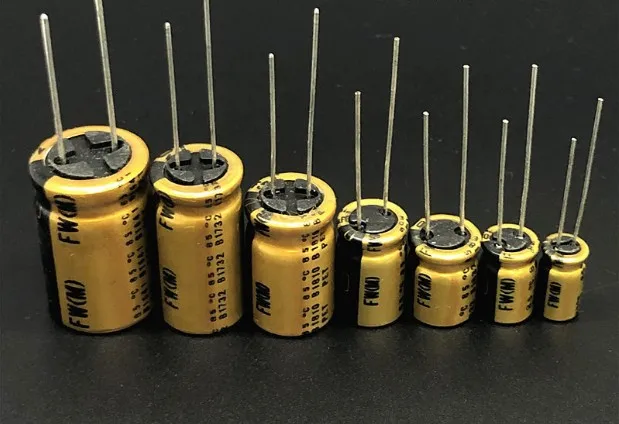 30pcs/lot Original nichicon FW series fever capacitor audio aluminum electrolytic capacitor free shipping
