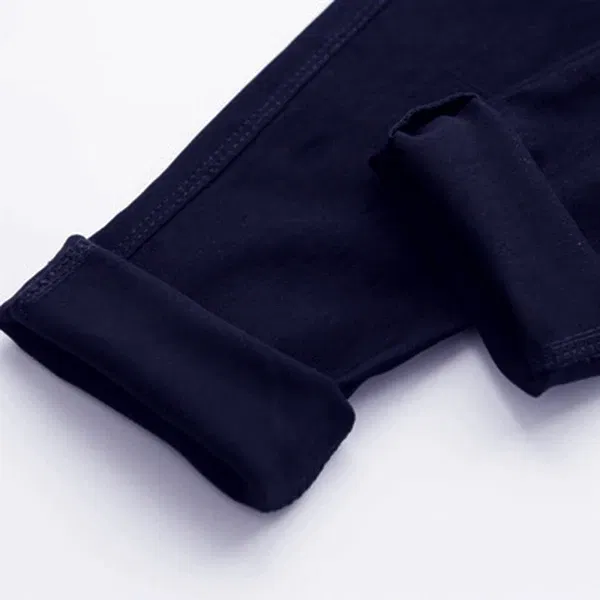 Color: black, Kid Size: 5 - 3-12-year-old girls pencil pants elastic baby Leggings 2024 new slim fit children's Leggings solid color imitation jeans