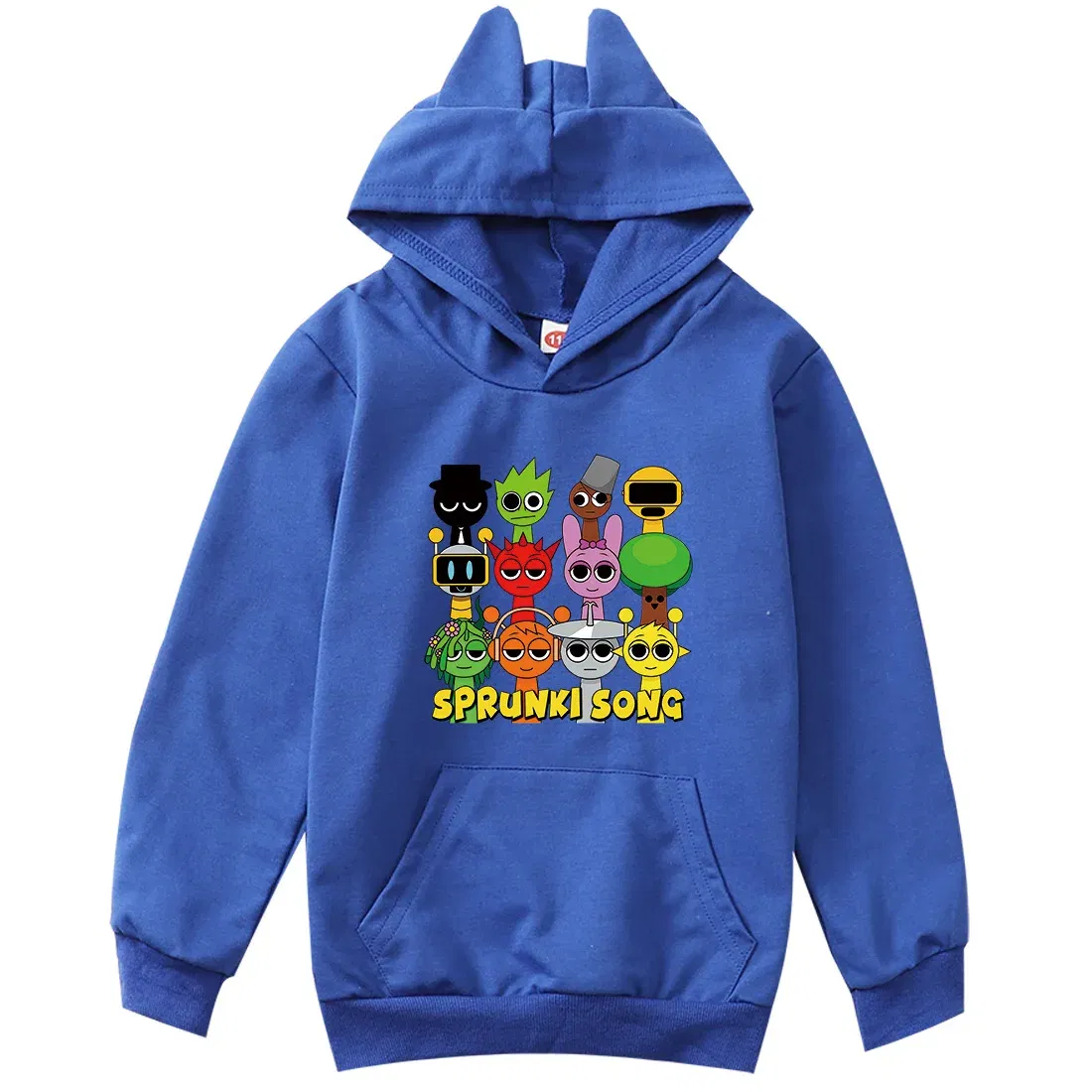 Color: Brown, Kid Size: 3T - Sprunki Hoodie Kids Game Incredibox Clothes Baby Girls Cartoon Hooded Sweatshirt Teen Boys Spring Fall Sweater Children Clothing