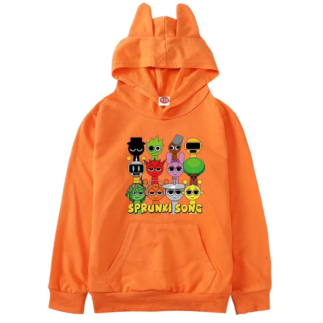 Color: Brown, Kid Size: 3T - Sprunki Hoodie Kids Game Incredibox Clothes Baby Girls Cartoon Hooded Sweatshirt Teen Boys Spring Fall Sweater Children Clothing