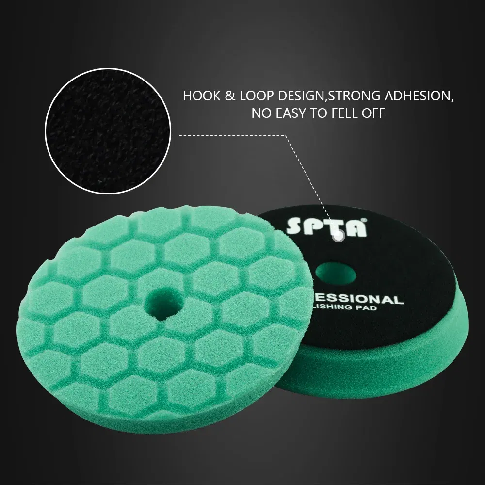 Color: Black, Material: Wool Wheel, Ships From: CN - (Bulk Sales) SPTA 3"(80mm)/5"(125mm)/6"(150mm) Hex-Logic Car Sponge Polishing Buffing Pads For DA/RO/GA Auto Buffer Polisher