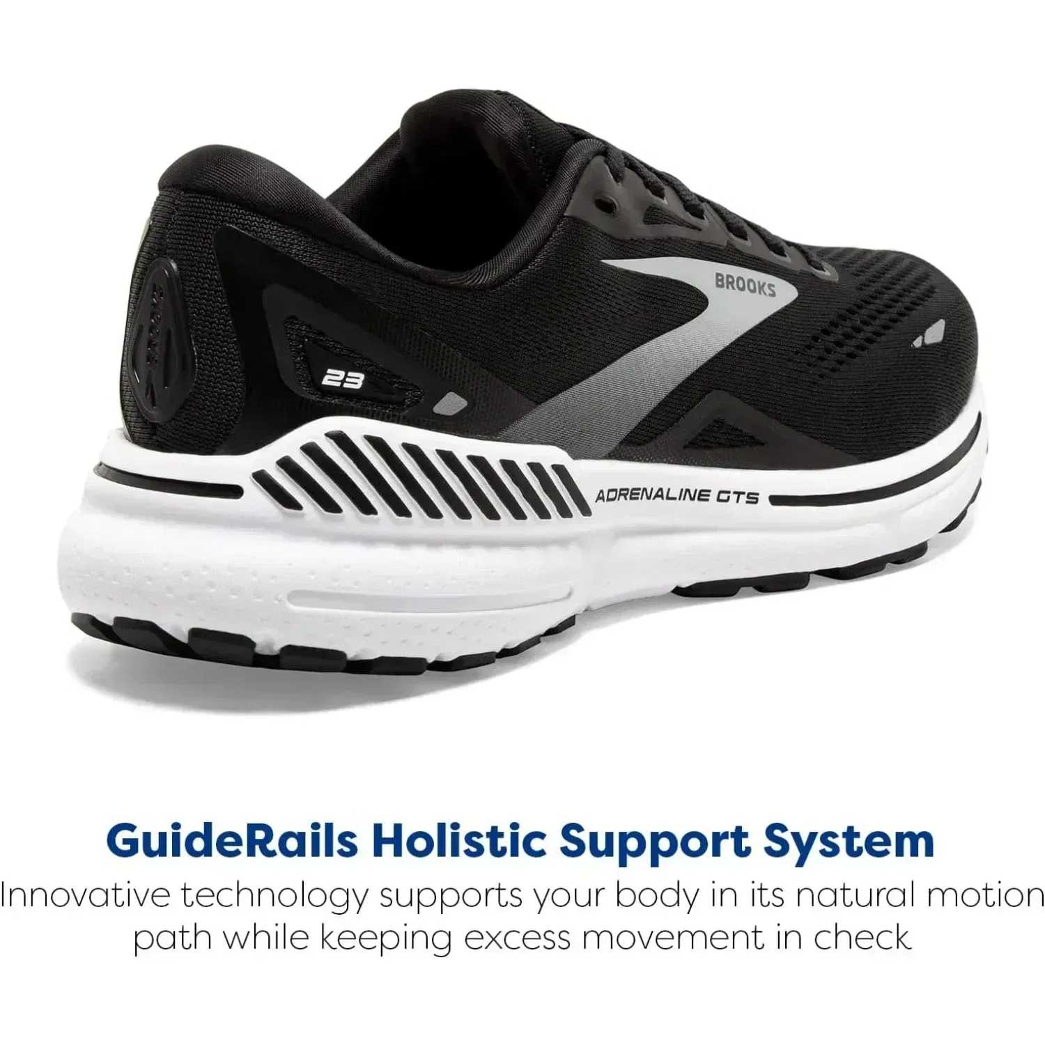Color: black, Shoe Size: 43 - Brooks Men?™s Adrenaline GTS 23 Supportive Running Shoe