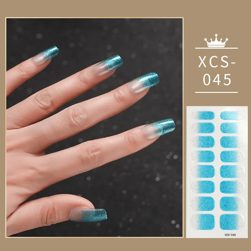 Color: Nickel-Free White - Rose Red Shiny Twinkle Full Cover Nail Stickers Sticker For Nails Self Adhesive Nail Sticker Fashion Nail Stickers Beauty