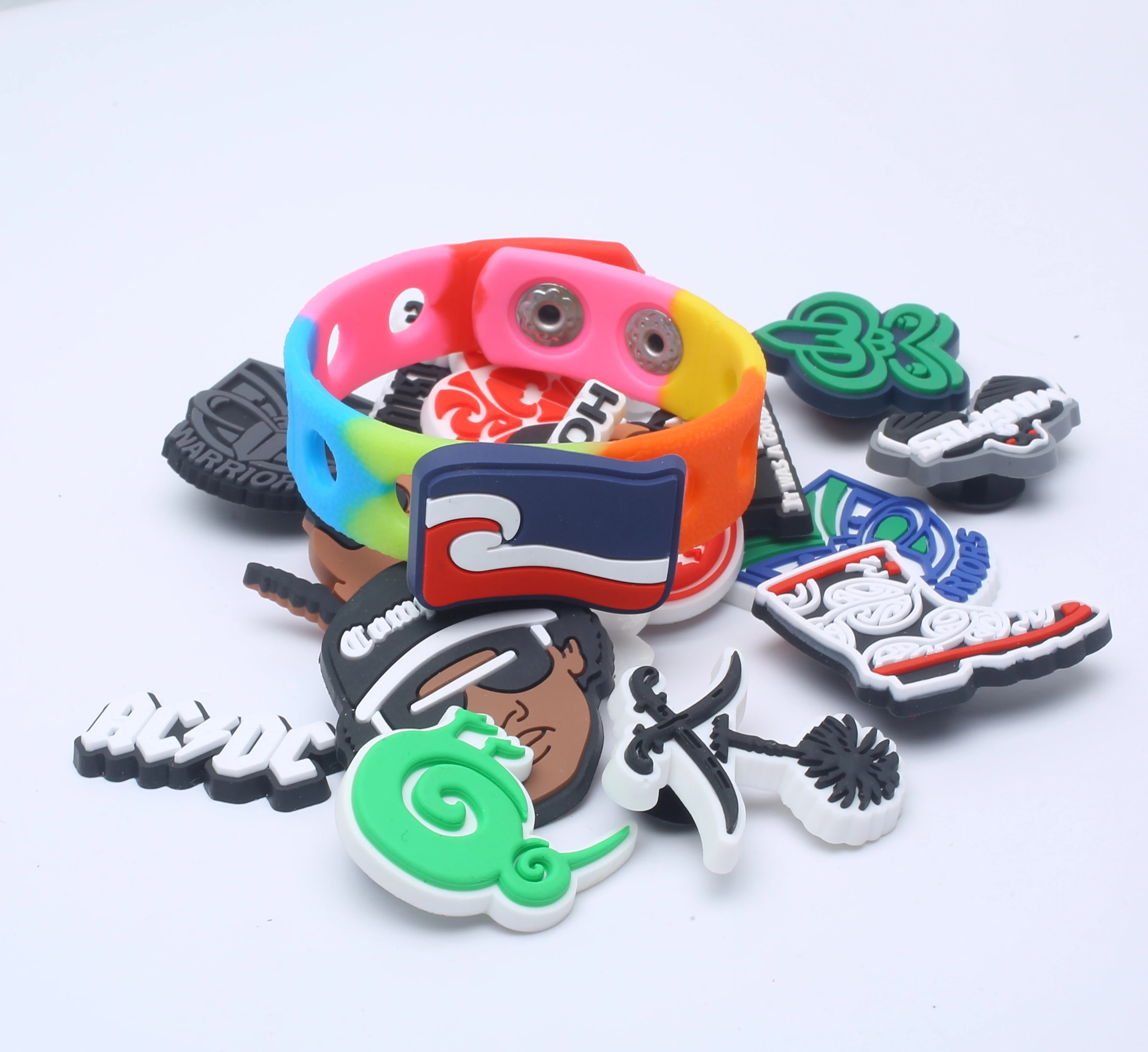 Color: Beige, Ships From: CHINA - 1pcs New Zealand style Love flag Shoes Decorated pvc shoes charm selling designer custom crocodile charm