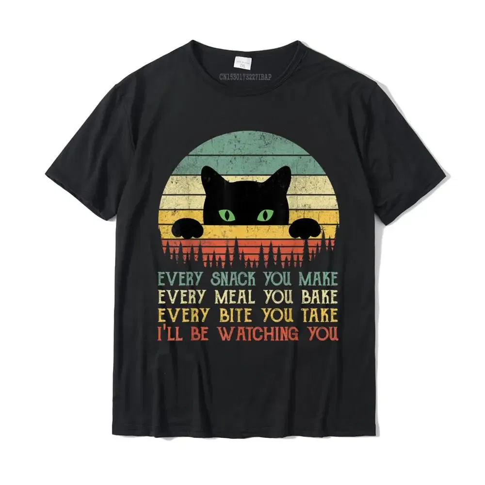 Color: Red, Size: L - Every Snack You Make Cat Funny Cat Mom Cat Mama Cat Dad T-Shirt Cotton T Shirts For Men Custom T Shirt Rife Printed