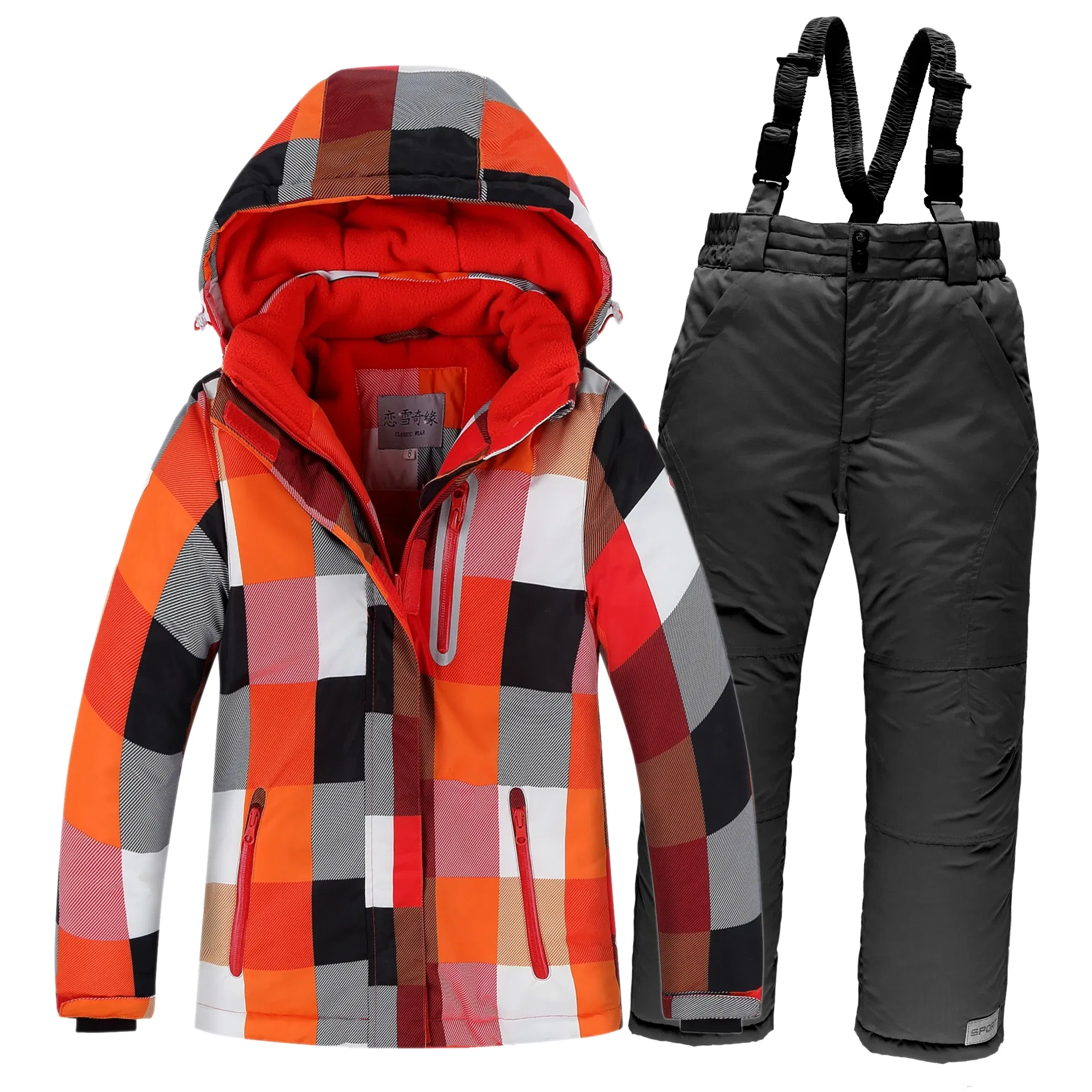 Color: Ivory, Kid Size: 15 - OLEKID 2025 Russia Winter Children Boy Ski Suit Waterproof Girl  Jacket Overalls Snowsuit 3-16 Years Kid Teenage Parka Snow Suit