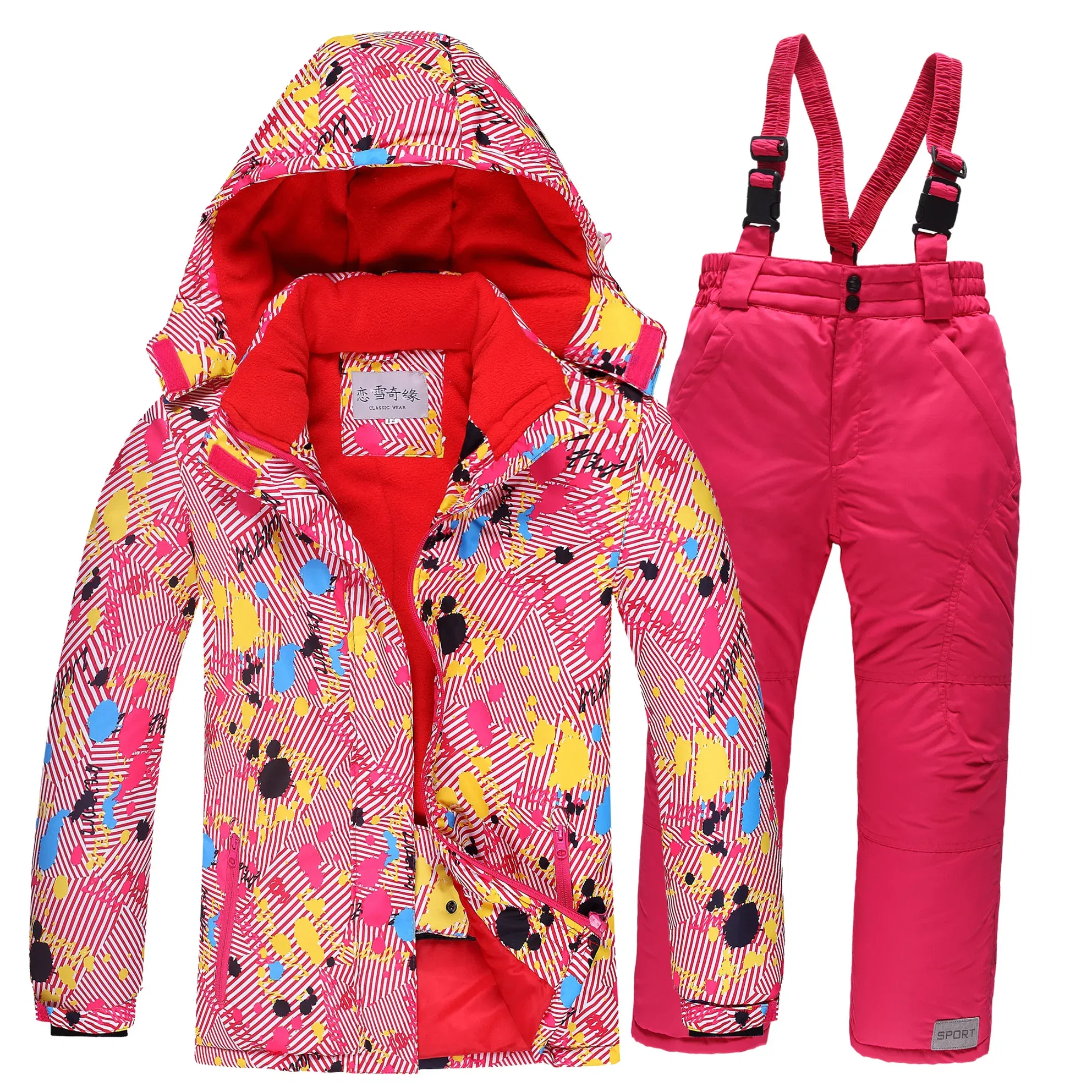 Color: Ivory, Kid Size: 15 - OLEKID 2025 Russia Winter Children Boy Ski Suit Waterproof Girl  Jacket Overalls Snowsuit 3-16 Years Kid Teenage Parka Snow Suit