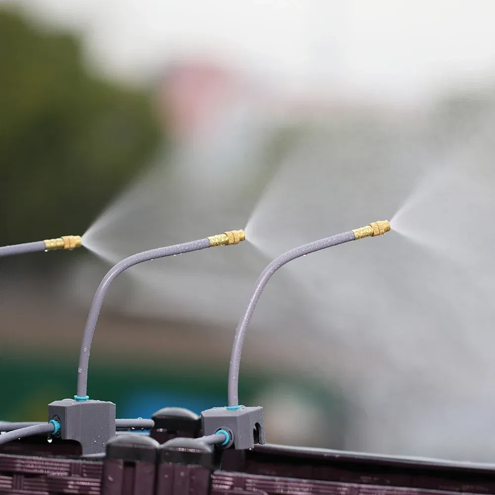 Color: PURPLE - 20-50CM New Adjustable Brass Spray Sprinklers Nozzle Extension 360?° Misting Systems Garden Lawn Watering Irrigation Quick Push