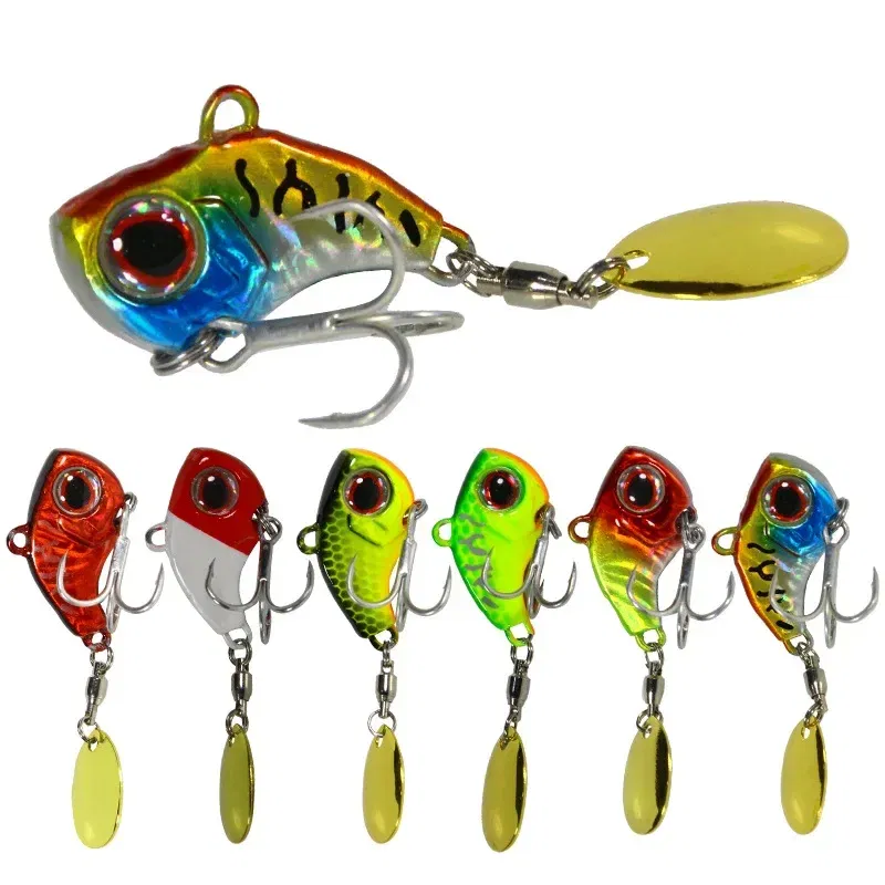 Color: Yellow, Size: 95mm, Ships From: CHINA - 1Pcs Rotating Metal VIB vibration Bait Spinner Spoon Fishing Lures 8g/16g/21g Jigs Trout Wobbler Fishing Hard Baits Tackle Pesca