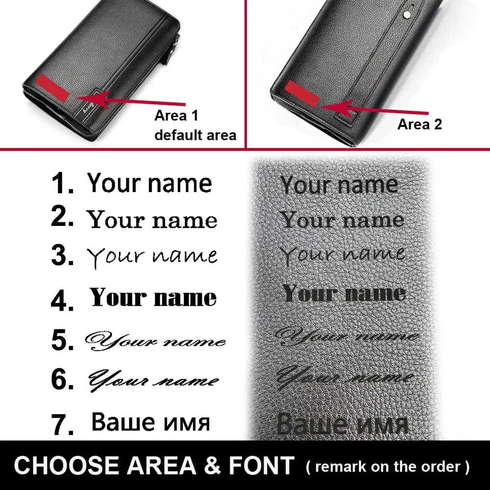 Color: Dark Grey - Baellerry Men Clutch Bag Large Capacity Men Wallets Cell Phone Pocket Passcard Pocket High Quality Multifunction Wallet For Men