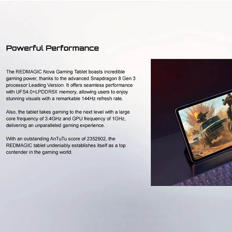 Memory Size: 256MB, Color: WHITE, Ships From: CHINA - Top Version Redmagic Nova Gaming Tablet 10.9" Snapdragon 8 Gen 3 Leading Version 10100mAh 50MP Don't include the Charger