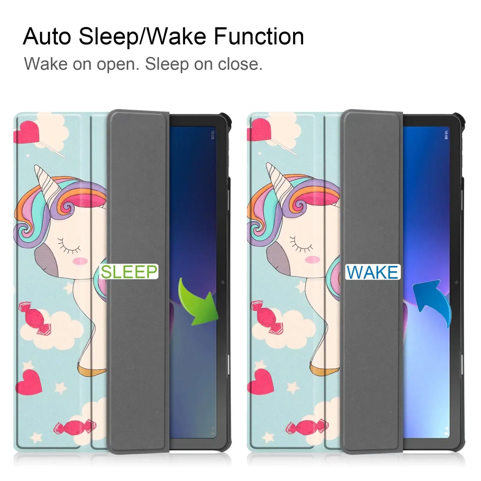 Color: ROSE RED, Size: eleven, Ships From: CHINA - For Lenovo Tab M10 HD 2nd Gen Case TB-X306F X306X Tri-Fold Stand Wake/Sleep Magnetic Protective Shell PU Leather Tablet Cover