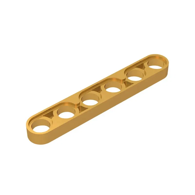 Color: Brown - Gobricks GDS-694 Technical, Liftarm Thin 1 x 6 compatible with lego 32063 pieces of children's DIY Building Blocks Technical