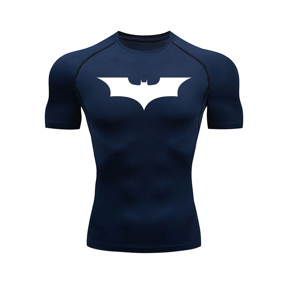 Color: GRAY, Size: XXXL - Men's Athletic Compression Shirts Athletic Quick Dry Breathable Rash Guard Athletic Tight Workout Tops Summer Men