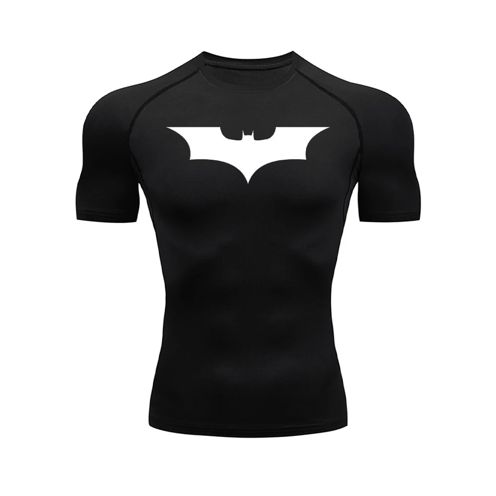 Color: GRAY, Size: XXXL - Men's Athletic Compression Shirts Athletic Quick Dry Breathable Rash Guard Athletic Tight Workout Tops Summer Men