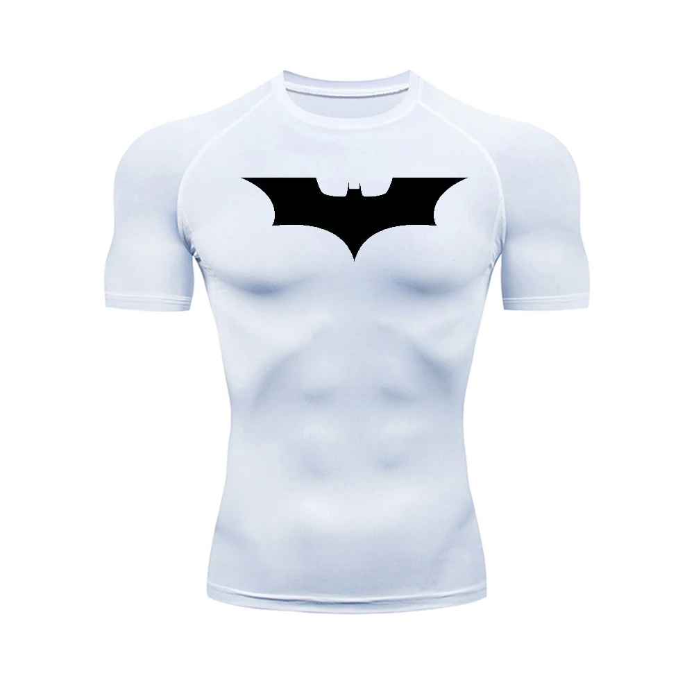 Color: GRAY, Size: XXXL - Men's Athletic Compression Shirts Athletic Quick Dry Breathable Rash Guard Athletic Tight Workout Tops Summer Men