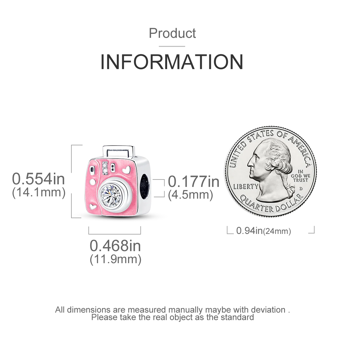 Color: Beige - 925 Sterling Silver Pink Series Charms Love-Heart Cute Animals Beads Fit Pandora Original Bracelets Girl Jewelry Gifts Accessory