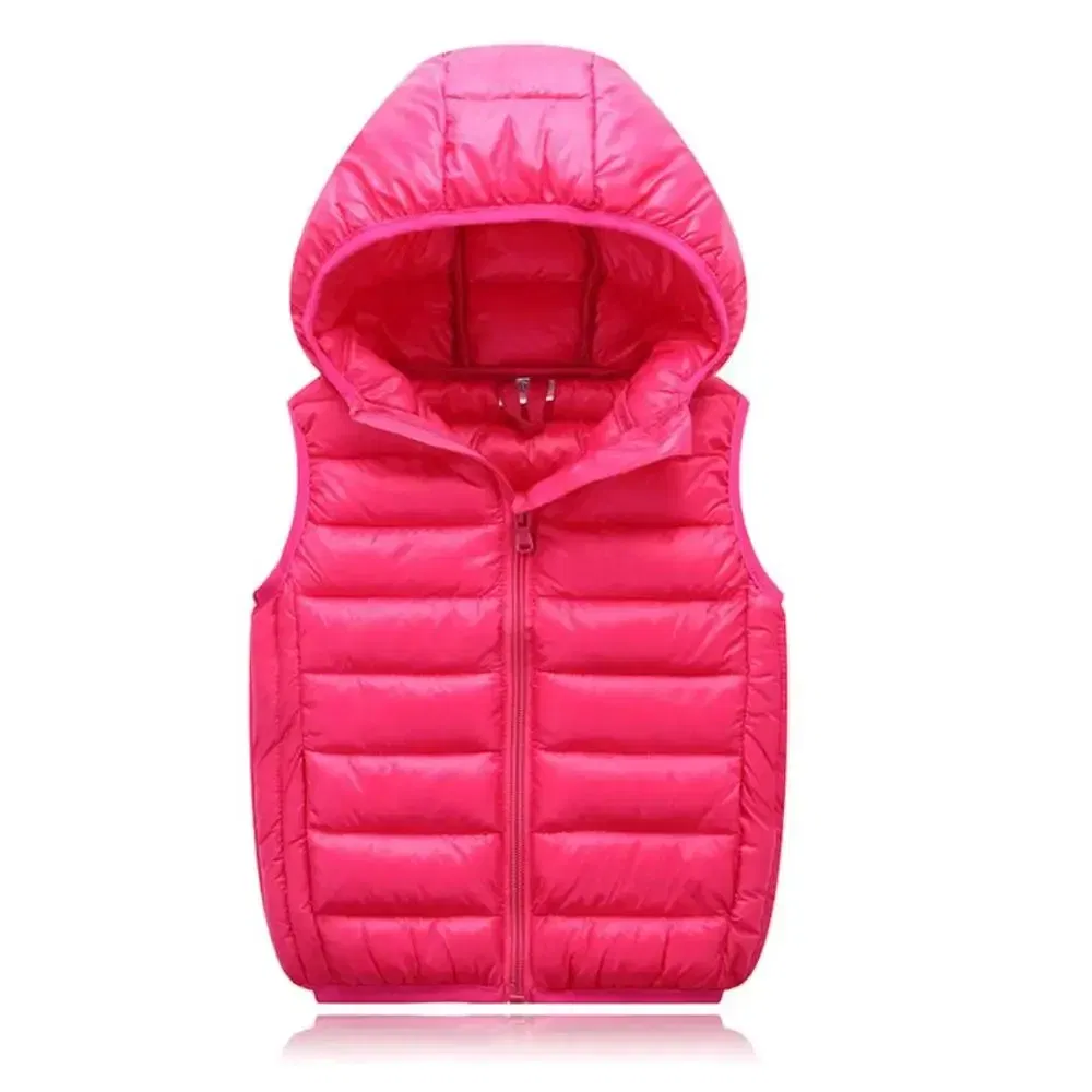 Color: Beige, Kid Size: 10T - Fall Solid Waistcoat Children Outerwear Winter Coats Kids Clothes Warm Boys and Girls Hooded Vest for Age 2-12 Years Old