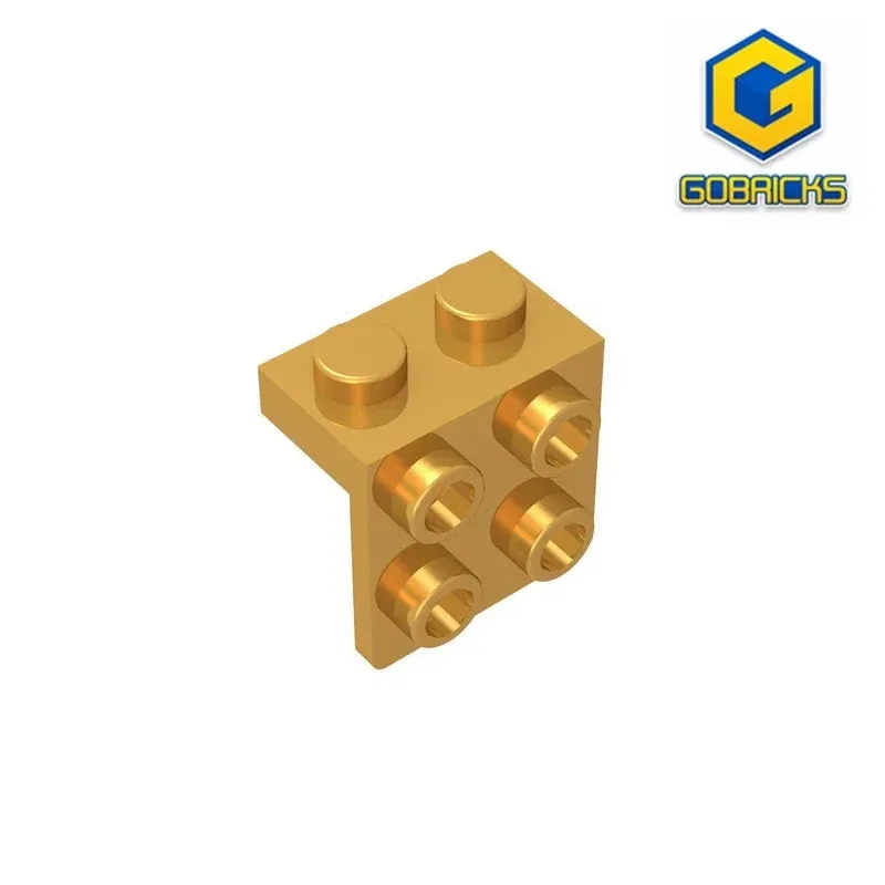 Color: Blue - Gobricks GDS-641 ANGLE PLATE 1X2 / 2X2 compatible with lego 44728 21712 92411 children's DIY Educational Building Blocks
