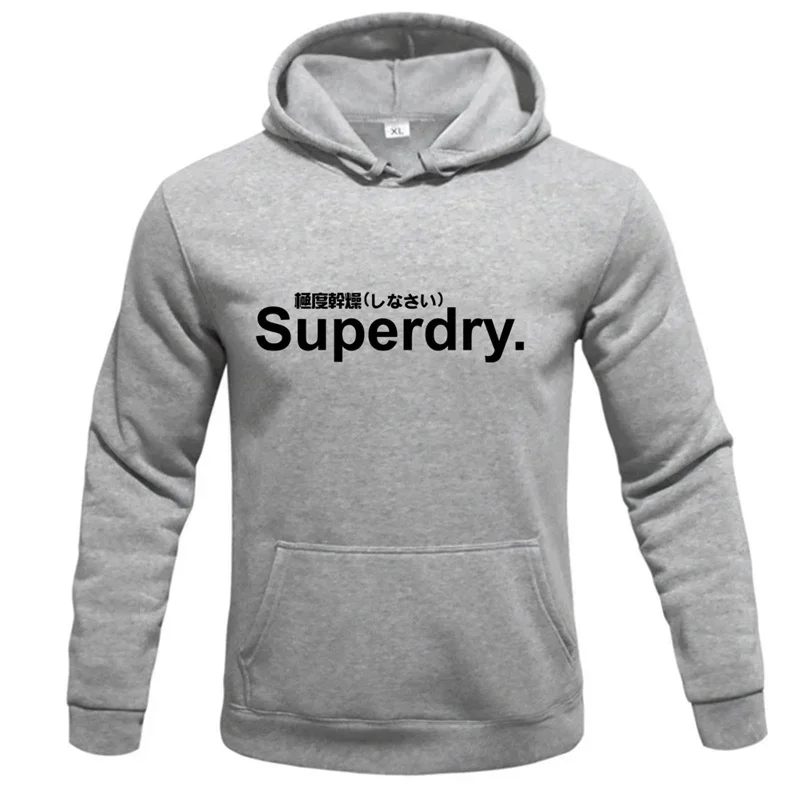 Color: WHITE, Size: S - spring autumn superdry printed Men women Hoodies Fleece Warm Mens Sweatshirt Fashion Men Fleece Warm Sweatshirt