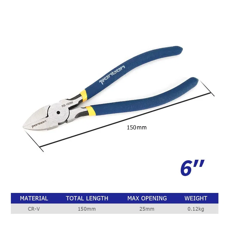 Color: dark blue - 5/6/7 Inch Professional Cutting Pliers Wire Stripping Tool Side Cutter Cable Burrs Nipper Electricians DIY Repair Hand Tools