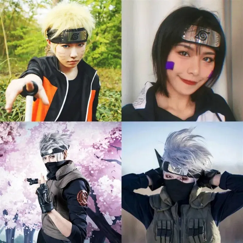Color: Pink - Ninja Headband Rebel Leaf Naruto Forehead Protector Coslapaly Anime Peripheral