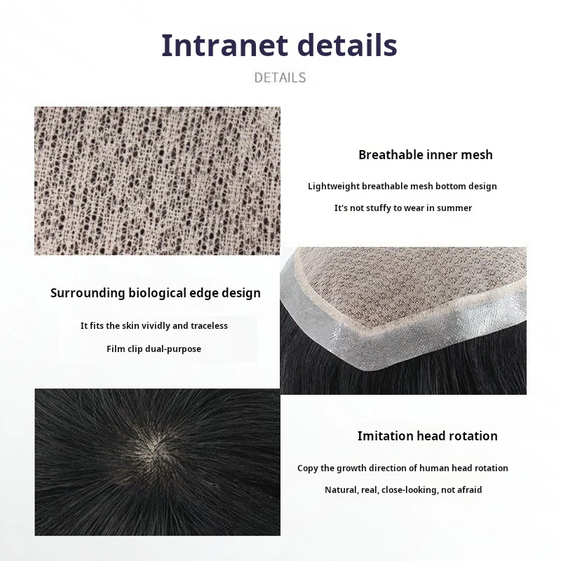 Toupee Color: 7#, Toupee Density: 80%, Length: 10 Inches - Silk Base Top With PU Men Toupee Male Breathable Men's Capillary Prosthesis 100% Real Natural Hair Replacement System Unit Wigs