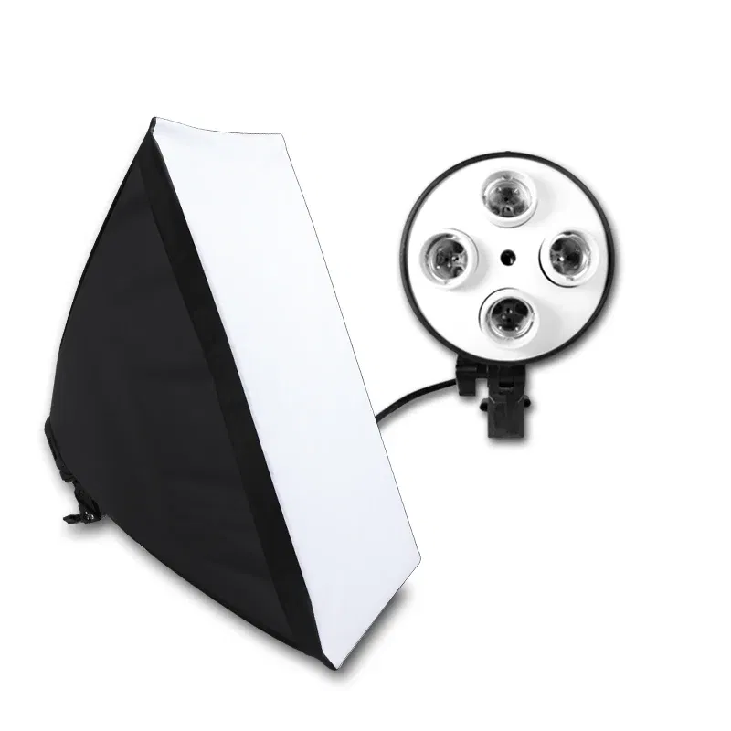 Color: black, Ships From: CHINA - Photo Studio 4pc LED 15W Softbox Kit Photographic Lighting Kit Camera Photo Accessories 1pc Light Stand 1pc Softbox for Shooting