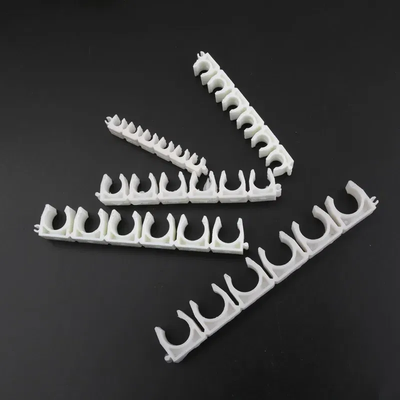 Color: WHITE, Diameter: 1/2'' - 1pc Plastic 4 6 8 10 12mm Tube Clamp Water Pipe Support Garden Irrigation System Micro Soft Hose Fittings