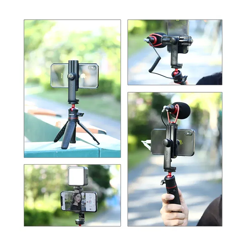 Color: WHITE, Ships From: CHINA - Ulanzi ST-17 360?° Horizontal and vertical Shooting Tripod Phone Mount Holder Clamp Clip With Cold Shoe 1/4'' Tripod Mount Base