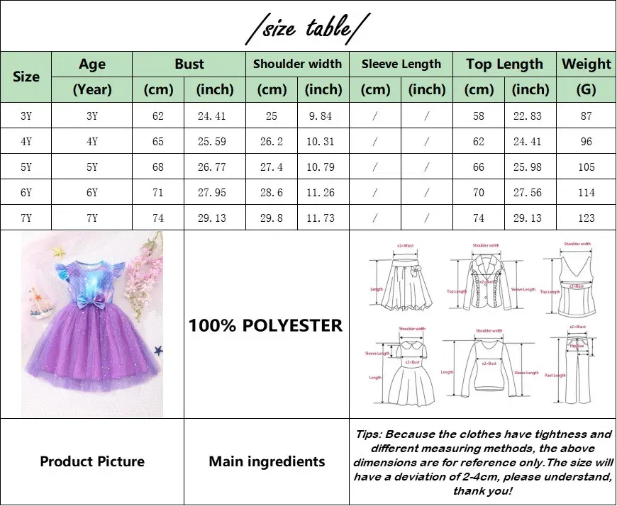 Color: Lavender, Size: One Size, Ships From: CHINA, Height: 170 - KPop Demon Hunter Christmas Princess Dress Girl Fashion Casual Autumn Butterfly Dress Wedding Birthday Party Dress Gift Clothes
