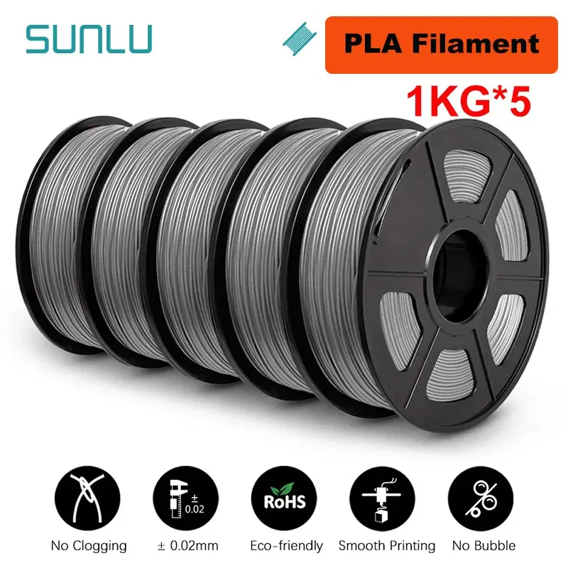 Color: Pearl white, Ships From: CHINA - Top 5KG 3D PLA/PETG/PLA PLUS/Clear Filament 1.75mm 5Roll 1KG 3D Printer Neatly Wound 3D Filament for 3D Printer& 3D Pen