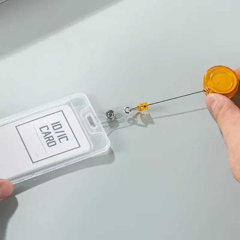 Color: Yellow - 1pcs Plastic Bus Card Holder Case Business Credit Cards Bank ID Card Sleeve Protect Waterproof Transparent Card Cover