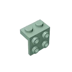 Color: Bright Green - Gobricks GDS-641 ANGLE PLATE 1X2 / 2X2 compatible with lego 44728 21712 92411 children's toys Assembles Building Blocks