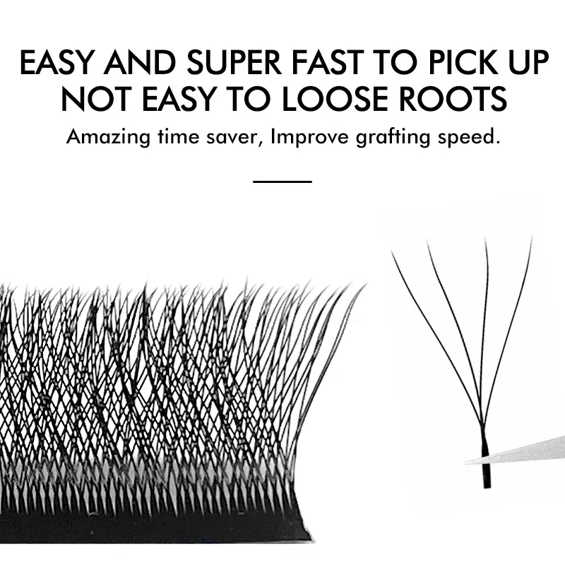 Color: Black & Silver, Curl: D, Thickness: 0.07mm, Length: 10mm - NATUHANA W-Shaped 4D 5D Volume Eyelash Extensions Premade Volume Fans W Shape Lashes Natural Soft False Eyelashes for Makeup