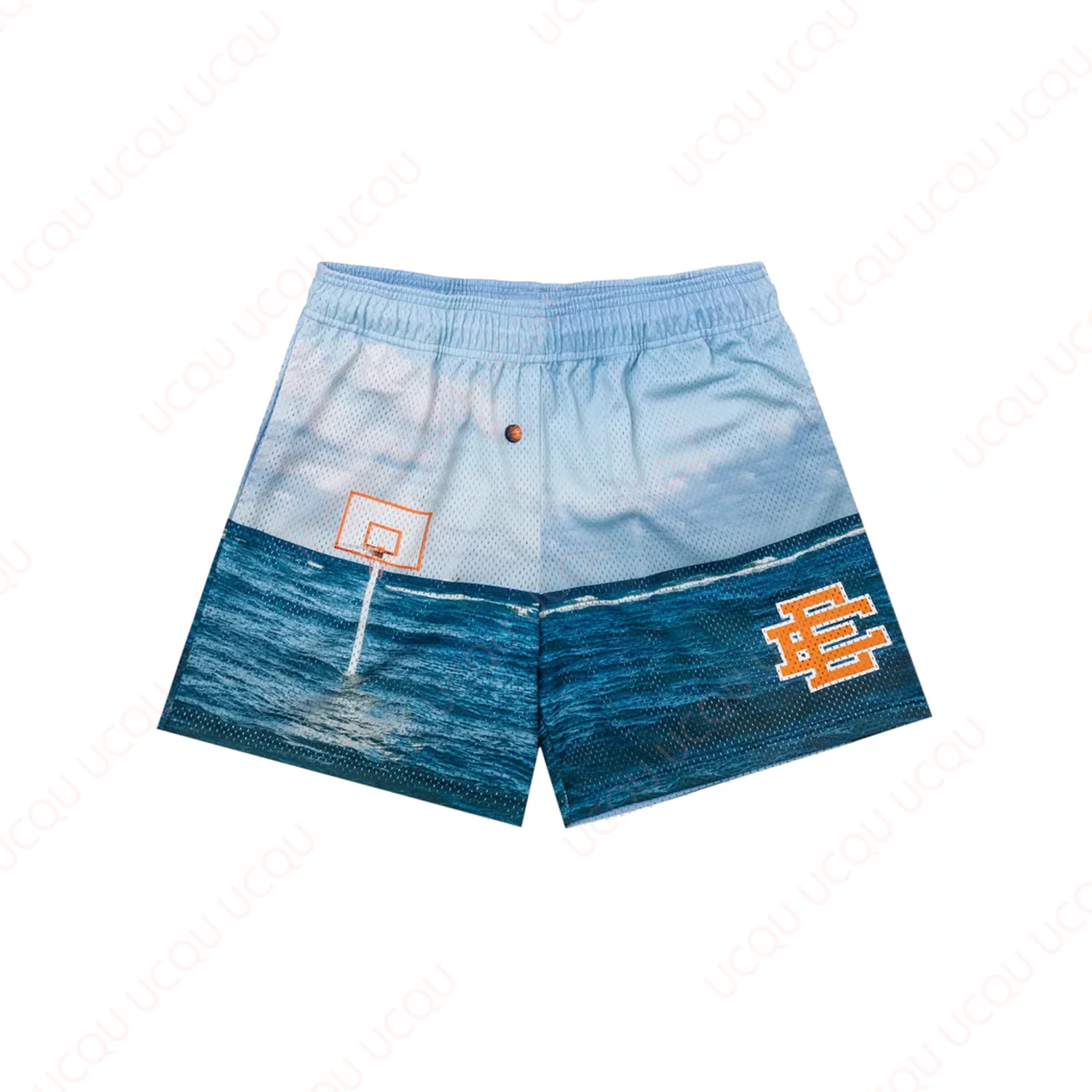 Color: SKY BLUE, Kid Size: 14 - Comfort Swim Soccer Shorts Fashion Beach Shorts Summer Loose Luxury Swimwear Adults and Kids Sports Shorts