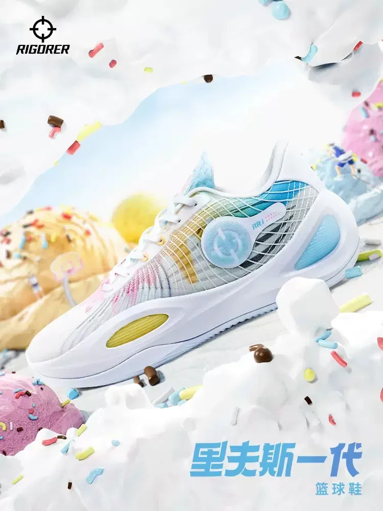 Color: Gold, Shoe Size: 42 - RIGORER AR1|Austin Reaves Signature Shoes AR1 Sneakers Generation Basketball Shoes Low-top Anti-skid Professional Z323360104