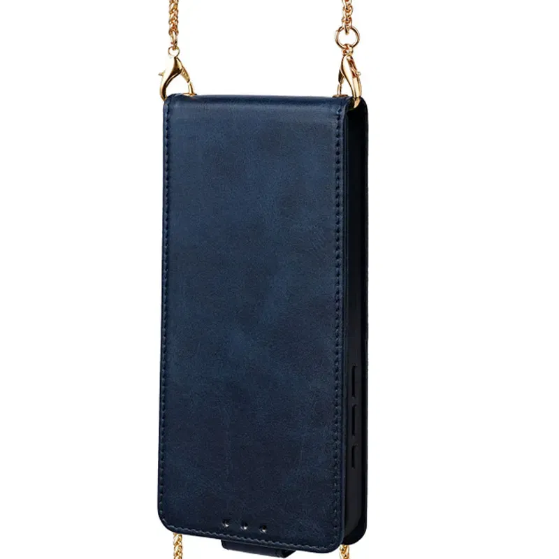 Color: Dark Blue, Compatibility by Model: Galaxy A16 - Leather Phone Case for SAMSUNG Galaxy A05 A06 A16 A15 A36 A56 A26 5G Crossbody Wallet Case Flip Mirror Cover with Long Lanyard