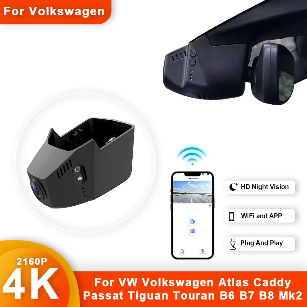 Color Name: Orange, , Sd Card Memory: None - 4K HD 2160P WiFi Car DVR Video Recorder Dash Cam For VW Volkswagen Atlas Caddy Passat Tiguan Touran B6 B7 B8 Mk2 Cupra Formentor